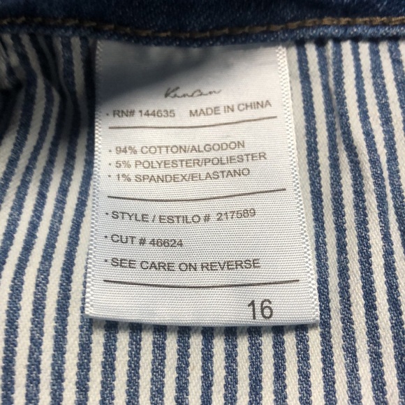 KANCAN High Rise Shorts Factory Distressed Plus Size 16 Gingham Detail | NWT! - Picture 6 of 7